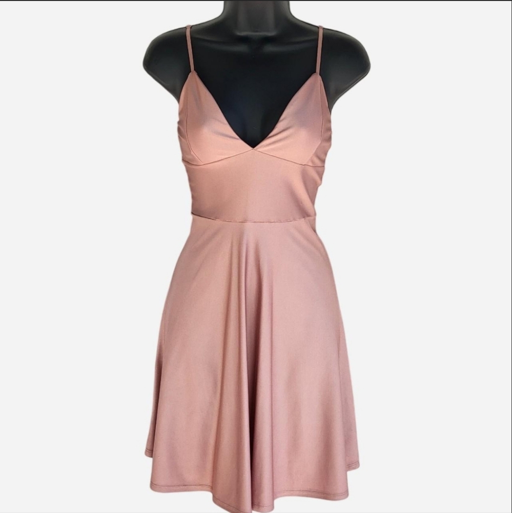 Pink Spaghetti Strap Dress